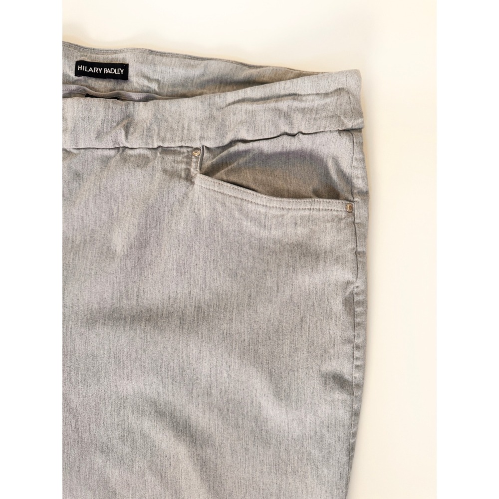 Hilary Radley Womens Gray Pull On Cropped Stretch Dress Ankle Pants  Size XXL - Picture 3 of 10